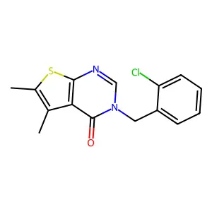 3-(2-chlorobenzyl)-5,6-dimethylthieno[2,3-d]pyrimidin-4(3H)-one structure