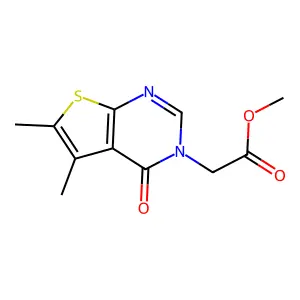 Methyl 2-(5,6-dimethyl-4-oxothieno[2,3-d]pyrimidin-3(4H)-yl)acetate structure