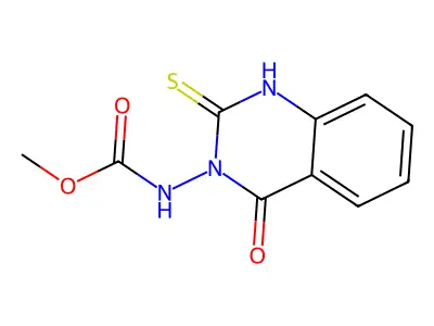 Methyl N-(4-oxo-2-sulfanylidene-1H-quinazolin-3-yl)carbamate structure