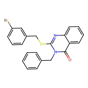 3-Benzyl-2-[(3-bromophenyl)methylsulfanyl]quinazolin-4-one structure