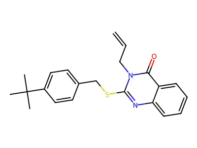 2-[(4-Tert-butylphenyl)methylsulfanyl]-3-prop-2-enylquinazolin-4-one structure