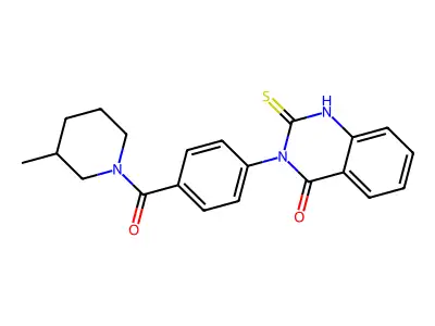 3-[4-(3-methylpiperidine-1-carbonyl)phenyl]-2-sulfanylidene-1H-quinazolin-4-one structure