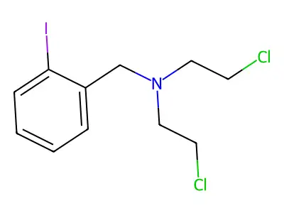 N,N-双(2-氯乙基)-2-碘苄胺 structure