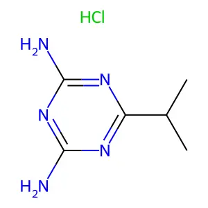 s-Triazine, 2,4-diamino-6-isopropyl-, monohydrochloride structure