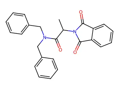 N,N-dibenzyl-2-(1,3-dioxo-1,3-dihydro-2H-isoindol-2-yl)propanamide structure
