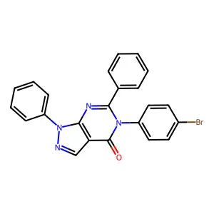 5-(4-Bromophenyl)-1,6-diphenylpyrazolo[3,4-d]pyrimidin-4-one structure