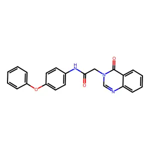 2-(4-Oxo-3(4H)-quinazolinyl)-N-(4-phenoxyphenyl)acetamide structure
