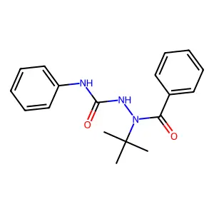 2-benzoyl-2-tert-butyl-N-phenylhydrazinecarboxamide structure