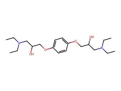 3-(Diethylamino)-1-{4-[3-(diethylamino)-2-hydroxypropoxy]phenoxy}propan-2-ol structure