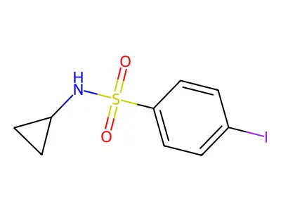 N-cyclopropyl-4-iodobenzenesulfonamide structure