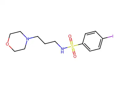 N-(3-Morpholinopropyl)-4-iodobenzenesulphonamide structure