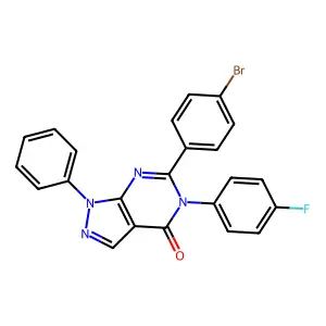 6-(4-Bromophenyl)-5-(4-fluorophenyl)-1-phenylpyrazolo[3,4-d]pyrimidin-4-one structure