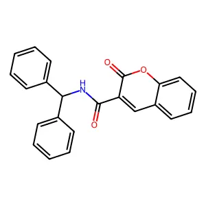 N-(diphenylmethyl)-2-oxo-2H-chromene-3-carboxamide structure