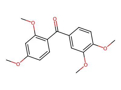 (2,4-Dimethoxyphenyl)(3,4-dimethoxyphenyl)methanone structure