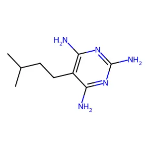 5-(3-Methylbutyl)pyrimidine-2,4,6-triamine structure