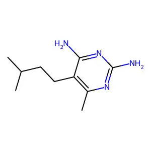 6-甲基-5-(3-甲基丁基)嘧啶-2,4-二胺 structure
