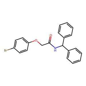 N-benzhydryl-2-(4-bromophenoxy)acetamide structure