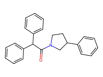 2,2-Diphenyl-1-(3-phenylpyrrolidin-1-yl)ethanone structure