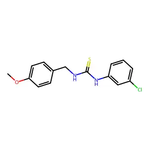 N-(3-chlorophenyl)-N'-(4-methoxybenzyl)thiourea structure