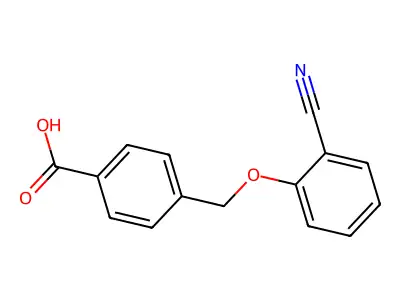 4-((2-Cyanophenoxy)methyl)benzoic acid structure