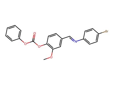 [4-[(4-Bromophenyl)iminomethyl]-2-methoxyphenyl] phenyl carbonate structure