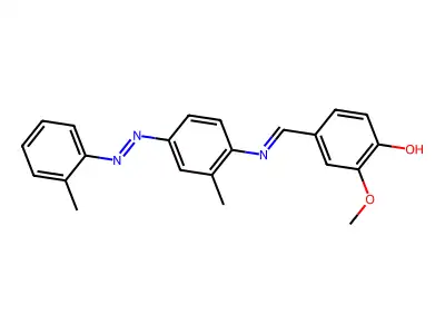 Phenol, 2-methoxy-4-[[[2-methyl-4-[2-(2-methylphenyl)diazenyl]phenyl]imino]methyl]- structure