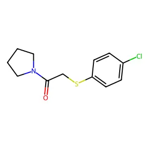 2-(4-Chlorophenyl)sulfanyl-1-pyrrolidin-1-ylethanone structure