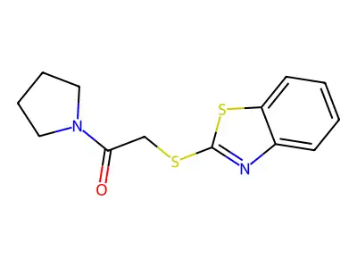 2-(1,3-Benzothiazol-2-ylsulfanyl)-1-pyrrolidin-1-ylethanone structure