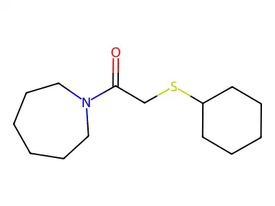 1-(Azepan-1-yl)-2-(cyclohexylthio)ethanone structure