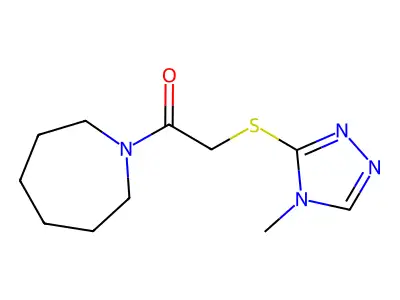 1-(azepan-1-yl)-2-((4-methyl-4H-1,2,4-triazol-3-yl)thio)ethanone structure