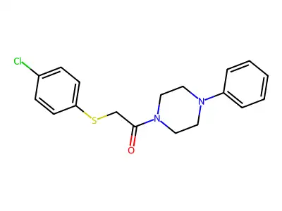 2-((4-Chlorophenyl)thio)-1-(4-phenylpiperazin-1-yl)ethanone structure