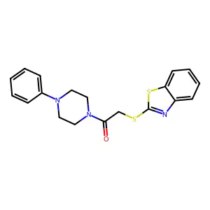 2-(1,3-Benzothiazol-2-ylsulfanyl)-1-(4-phenylpiperazin-1-yl)ethanone structure