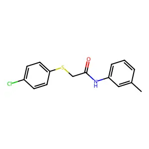 2-[(4-chlorophenyl)sulfanyl]-N-(3-methylphenyl)acetamide structure