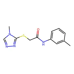 2-[(4-methyl-4H-1,2,4-triazol-3-yl)sulfanyl]-N-(3-methylphenyl)acetamide structure