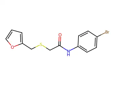 N-(4-bromophenyl)-2-((furan-2-ylmethyl)thio)acetamide structure