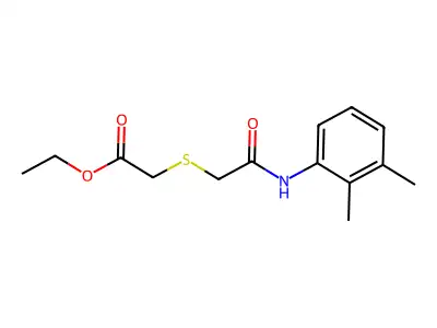 Ethyl 2-[2-(2,3-dimethylanilino)-2-oxoethyl]sulfanylacetate structure