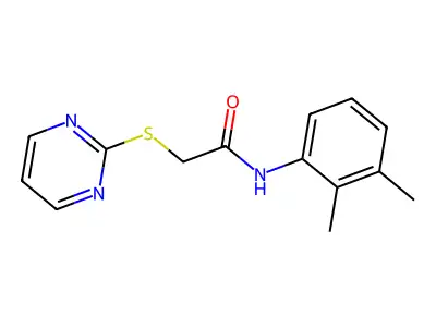 N-(2,3-dimethylphenyl)-2-(pyrimidin-2-ylthio)acetamide structure