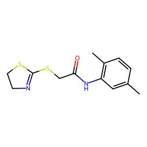 2-(4,5-dihydro-1,3-thiazol-2-ylsulfanyl)-N-(2,5-dimethylphenyl)acetamide structure