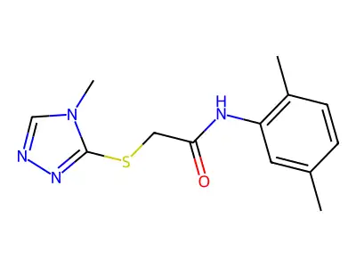 N-(2,5-dimethylphenyl)-2-[(4-methyl-1,2,4-triazol-3-yl)sulfanyl]acetamide structure