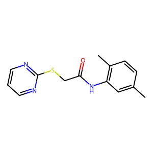 N-(2,5-Dimethylphenyl)-2-(pyrimidin-2-ylsulfanyl)acetamide structure