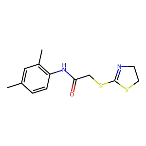 2-(4,5-dihydro-1,3-thiazol-2-ylsulfanyl)-N-(2,4-dimethylphenyl)acetamide structure