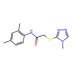 N-(2,4-dimethylphenyl)-2-[(4-methyl-1,2,4-triazol-3-yl)sulfanyl]acetamide structure