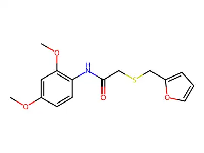 N-(2,4-dimethoxyphenyl)-2-((furan-2-ylmethyl)thio)acetamide structure