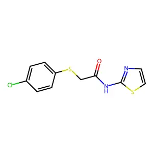 2-[(4-chlorophenyl)sulfanyl]-N-(1,3-thiazol-2-yl)acetamide structure