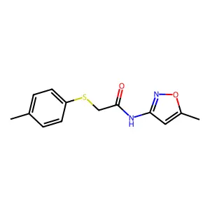 N-(5-methyl-1,2-oxazol-3-yl)-2-[(4-methylphenyl)sulfanyl]acetamide structure