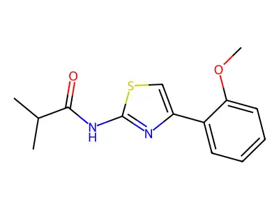 N-[4-(2-methoxyphenyl)-1,3-thiazol-2-yl]-2-methylpropanamide structure