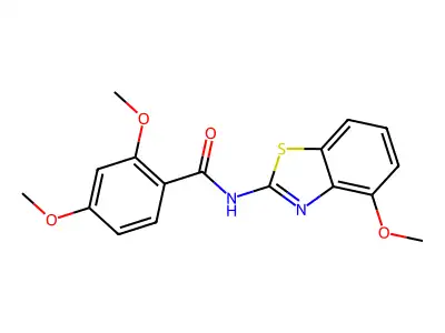 2,4-dimethoxy-N-(4-methoxy-1,3-benzothiazol-2-yl)benzamide structure