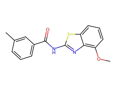 N-(4-methoxy-1,3-benzothiazol-2-yl)-3-methylbenzamide structure