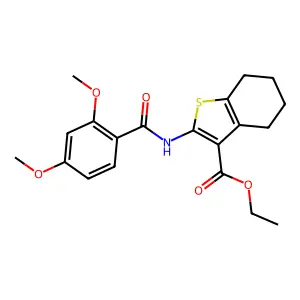 ethyl 2-[(2,4-dimethoxybenzoyl)amino]-4,5,6,7-tetrahydro-1-benzothiophene-3-carboxylate structure