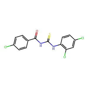 4-chloro-N-[(2,4-dichlorophenyl)carbamothioyl]benzamide structure